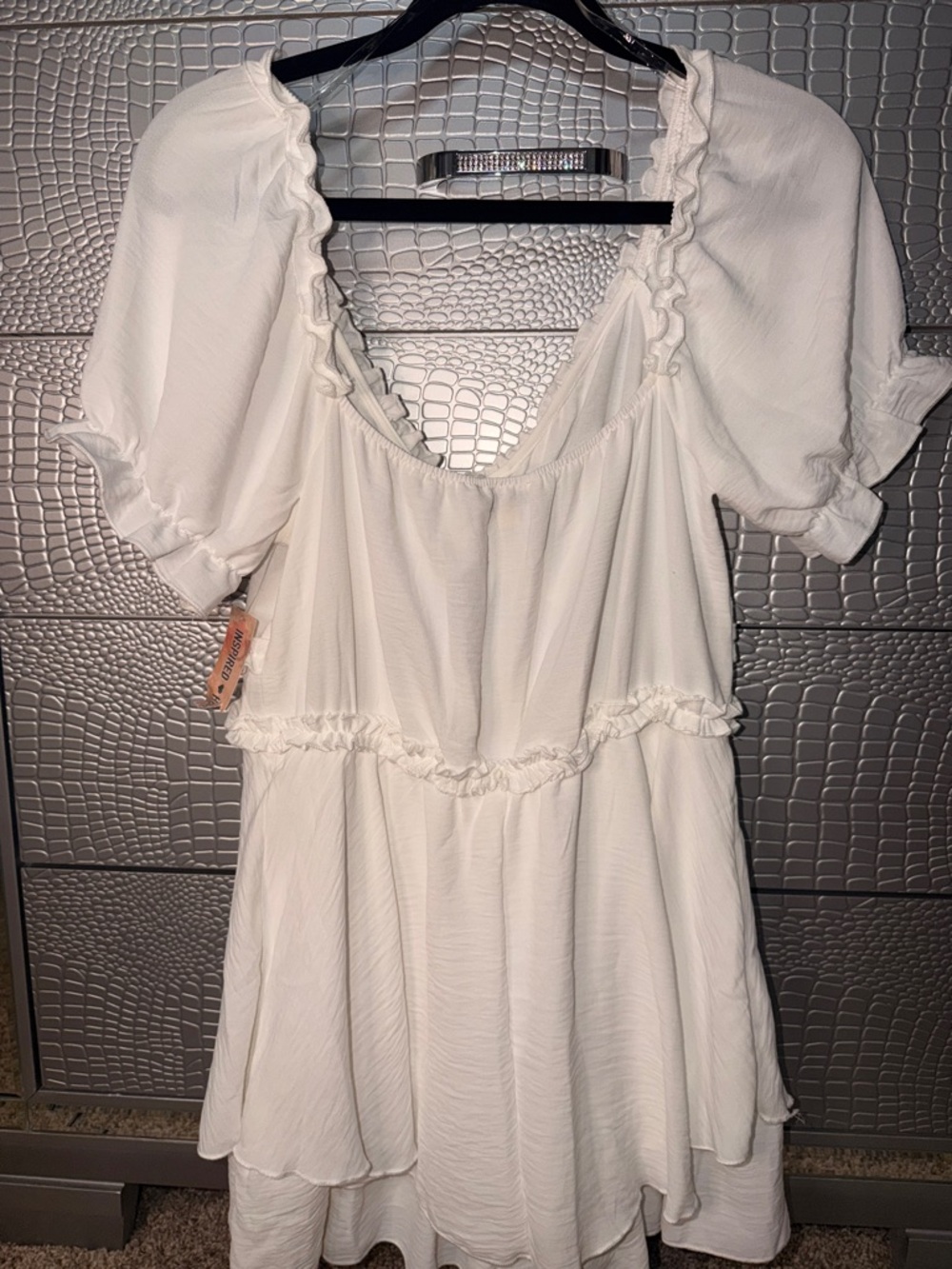 White Ruffled Romper - Picture 2 of 2